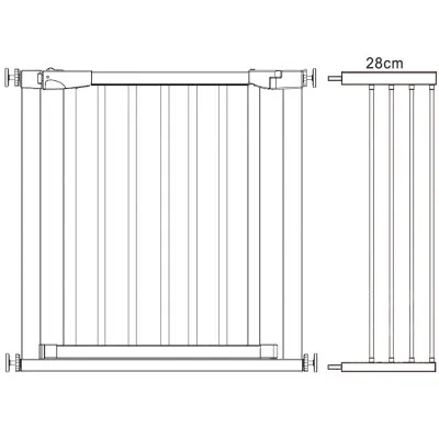 Bezpečnostná zábrana 75-110 cm SPRINGOS BABYLOCK hnedá/čierna