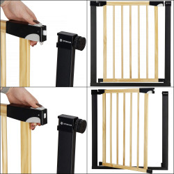 Bezpečnostná zábrana 75-110 cm SPRINGOS BABYLOCK hnedá/čierna