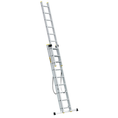 Hliníkový rebrík 3x9 priečok trojdielny DRABEST DW3-9 PRO