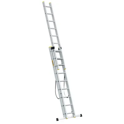 Hliníkový rebrík 3x9 priečok trojdielny DRABEST DW3-9 PRO