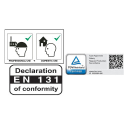 Hliníkový rebrík 3x9 priečok trojdielny DRABEST DW3-9 PRO