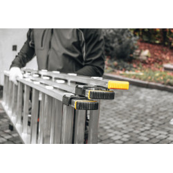 Hliníkový rebrík 3x9 priečok trojdielny DRABEST DW3-9 PRO