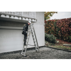 Hliníkový rebrík 3x9 priečok trojdielny DRABEST DW3-9 PRO