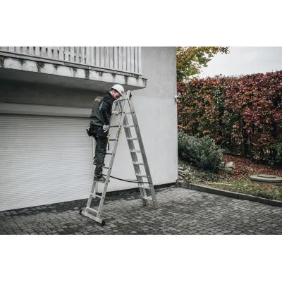 Hliníkový rebrík 3x9 priečok trojdielny DRABEST DW3-9 PRO