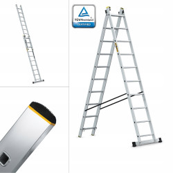 Hliníkový rebrík 2x10 priečok dvojdielny DRABEST DW2-10 PRO