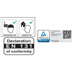 Hliníkový rebrík 2x10 priečok dvojdielny DRABEST DW2-10 PRO