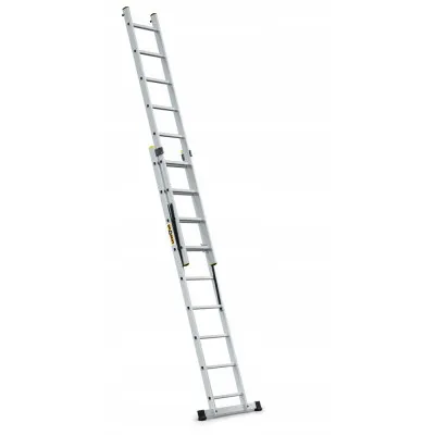 Hliníkový rebrík 2x9 priečok dvojdielny DRABEST DW2-9 PRO