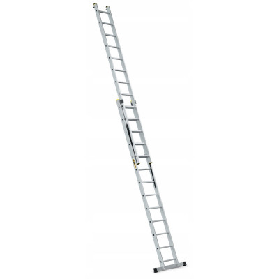 Hliníkový rebrík 2x13 priečok dvojdielny DRABEST DW2-13 PRO
