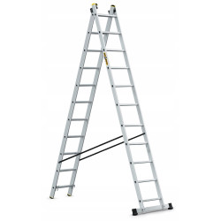 Hliníkový rebrík 2x11 priečok dvojdielny DRABEST DW2-11 PRO