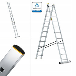 Hliníkový rebrík 2x11 priečok dvojdielny DRABEST DW2-11 PRO