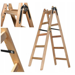 Drevené maliarske štafle 2x5 stupňov obojstranné DRABEST DREW 2x5 PRO