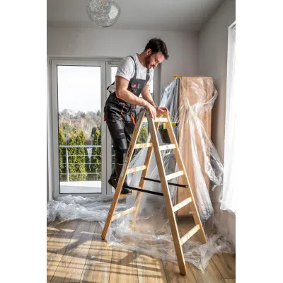 Drevené maliarske štafle 2x5 stupňov obojstranné DRABEST DREW 2x5 PRO