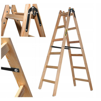 Drevené maliarske štafle 2x6 stupňov obojstranné DRABEST DREW 2x6 PRO