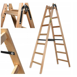 Drevené maliarske štafle 2x7 stupňov obojstranné DRABEST DREW 2x7 PRO