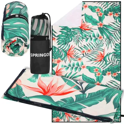 Rýchloschnúci uterák 180x90 cm SPRINGOS MENORCA kvety