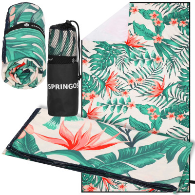 Rýchloschnúci uterák 180x90 cm SPRINGOS MENORCA kvety