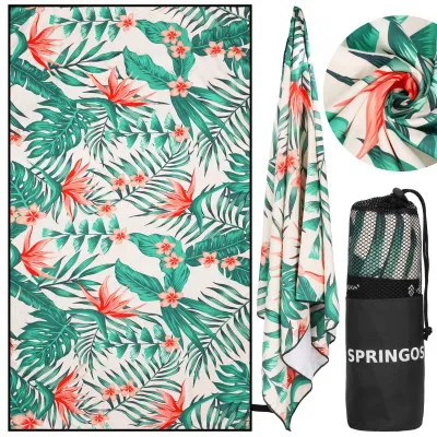 Rýchloschnúci uterák 180x90 cm SPRINGOS MENORCA kvety