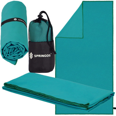 Rýchloschnúci uterák 180x90 cm SPRINGOS MENORCA tyrkysový