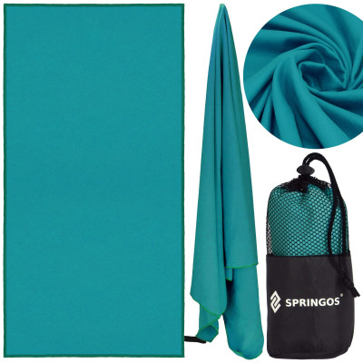 Rýchloschnúci uterák 180x90 cm SPRINGOS MENORCA tyrkysový