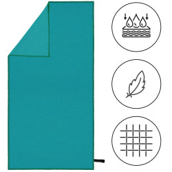 Rýchloschnúci uterák 180x90 cm SPRINGOS MENORCA tyrkysový