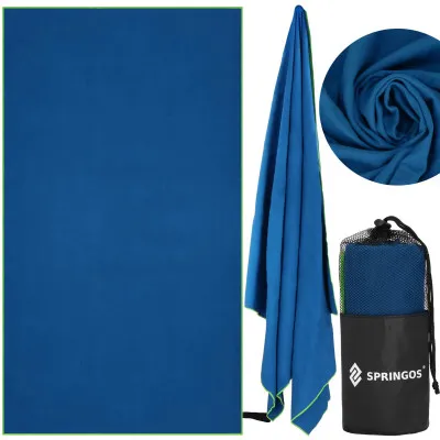 Rýchloschnúci uterák 180x90 cm SPRINGOS MENORCA tmavo modrý