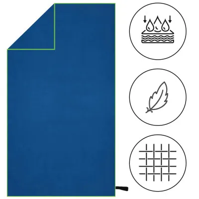 Rýchloschnúci uterák 180x90 cm SPRINGOS MENORCA tmavo modrý