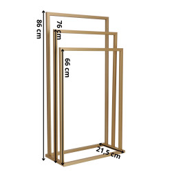 Držiak na uteráky SPRINGOS SOMA 3 zlatý