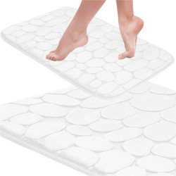 Kúpeľňová predložka 80x50 cm SPRINGOS LAVEA biela