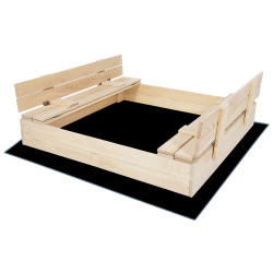 Detské pieskovisko s krytom 120x120 cm SPRINGOS ZUZA 120N + podložka