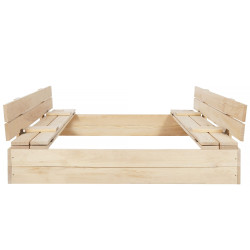 Detské pieskovisko s krytom 120x120 cm SPRINGOS ZUZA 120N + podložka