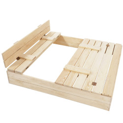 Detské pieskovisko s krytom 120x120 cm SPRINGOS ZUZA 120N + podložka