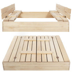 Detské pieskovisko s krytom 120x120 cm SPRINGOS ZUZA 120N + podložka