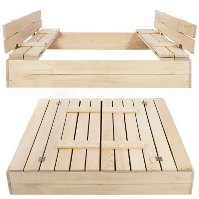 Detské pieskovisko s krytom 120x120 cm SPRINGOS ZUZA 120N + podložka