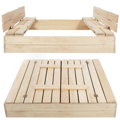 Detské pieskovisko s krytom 120x120 cm SPRINGOS ZUZA 120N + podložka