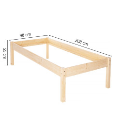 Drevená posteľ 90x200 cm SPRINGOS LORETO prírodná