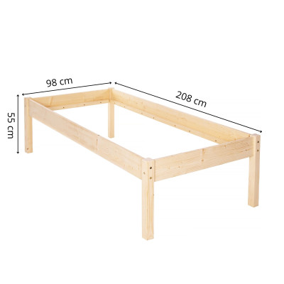 Drevená posteľ 90x200 cm SPRINGOS LORETO prírodná