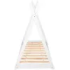 Detská teepee posteľ SPRINGOS TIPI biela