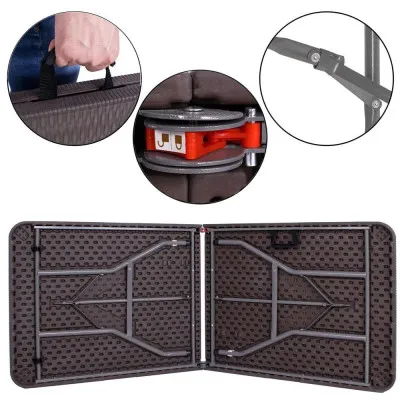 Skladací cateringový stôl 180x74 cm SPRINGOS RAUT GF0055 hnedý