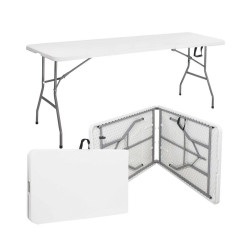 Cateringový stôl skladací 240x75 cm SPRINGOS RAUT GF0050 biely
