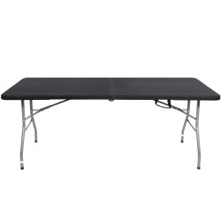 Skladací cateringový stôl 180x75 cm SPRINGOS RAUT GF0056 čierny
