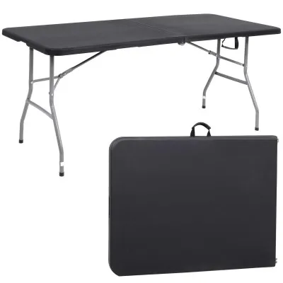 Skladací cateringový stôl 180x75 cm SPRINGOS RAUT GF0056 čierny