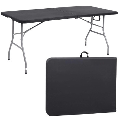 Skladací cateringový stôl 180x75 cm SPRINGOS RAUT GF0056 čierny