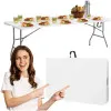 Skladací cateringový stôl 180x74 cm SPRINGOS RAUT GF0108 biely