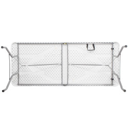 Skladací cateringový stôl 180x74 cm SPRINGOS RAUT GF0108 biely