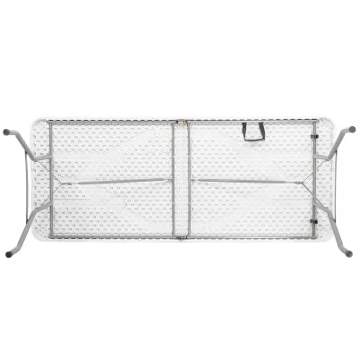 Skladací cateringový stôl 180x74 cm SPRINGOS RAUT GF0108 biely