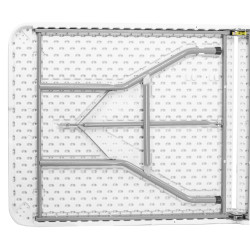 Skladací cateringový stôl 180x74 cm SPRINGOS RAUT GF0108 biely