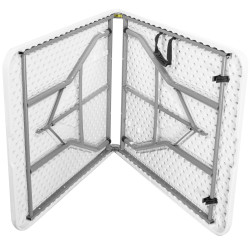 Skladací cateringový stôl 180x74 cm SPRINGOS RAUT GF0108 biely