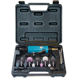 Güde Pneumatická priama brúska, 15dielna sada