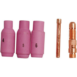 Güde Trysky na zváranie 2,4 mm WIG, 5-dielna sada