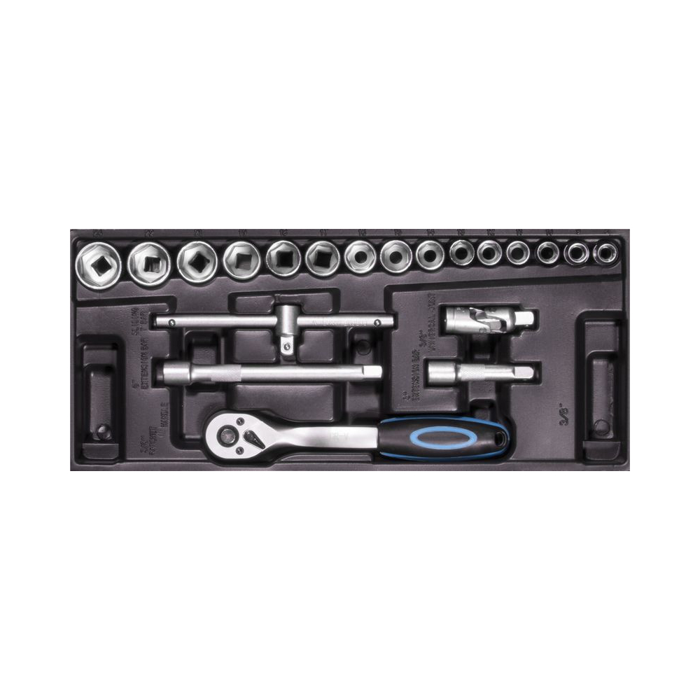 Güde Nástrčné kľúče s račňou 3/8&quot GI 1/3, 20-dielna sada